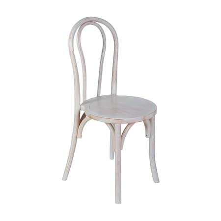Flash Furniture Betsy Commercial Grade White Wash Thonet Style Solid Wood Stackable Dining Chair ZH-8003A-WHTWSH-GG